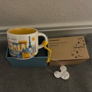 Starbucks Disney Parks Epcot "You Are Here" collection ornament mug. NIB